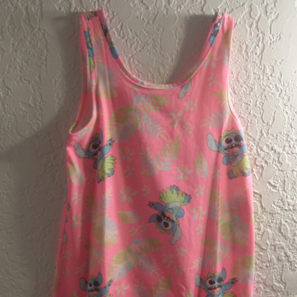 Lilo & Stitch Girls Tank Printed Dropwaist Dress